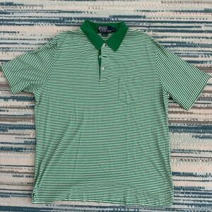 Polo by Ralph Lauren Green and White Striped Shirt